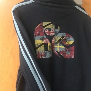 French Connection Men’s navy pull over ¼ zip pullover sweater top mock neck